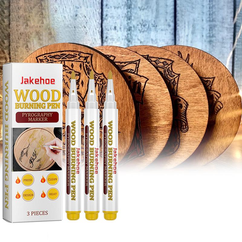 3Pcs Wooden Burning Marker Pens Scorch Pens For Wood Burnwood Burn Marker Pen Wood Burning Marker Pen