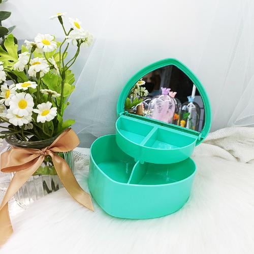 

Hair Accessories Box Jewelry Storage With Mirror Pink Hair Clips Rubber Band Organiser For Girls Children Portable Travel Case