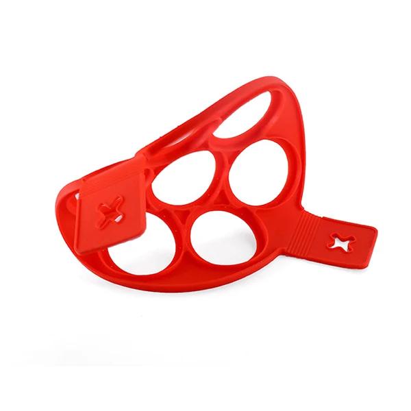 Anillo Fabricador de Tortitas y Huevos de Silicona Antiadherente Herramienta de Cocina Fabricador Redondo de Tortitas Sartén Cocedor de Huevos Molde para Dar la Vuelta a los Huevos Herramientas de Horneado de Cocina para el Hogar