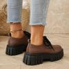 Fashion Women's Thick Heel Shoes Spring New Round Head Deep Mouth Front Strap Thick Sole Anti-slip Wear-resistant Low-top Shoes