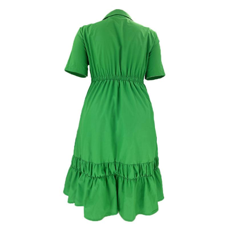 Dámský top poloviční kardigan s klopami v plné barvě nadměrné velikosti, stylové šaty s volánky na zavazování