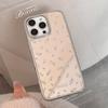 Pink Flowers Suitable for 16 Apple 15pro Max Mobile Phone Case Iphone14 Mirror 13 Electroplating 15 Gentle