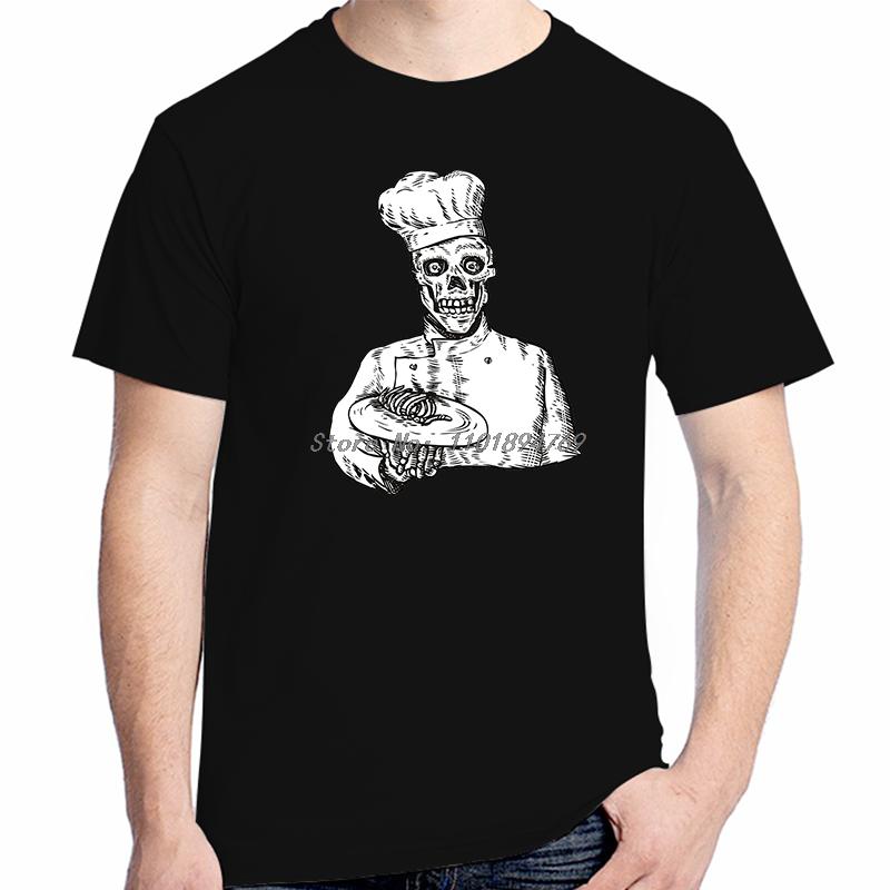 Funny Skeleton Chef Graphic T Shirts Fashion Tees Tops Summer Cotton New Shirts And Tshirts Unisex Oneck Print T Shirt