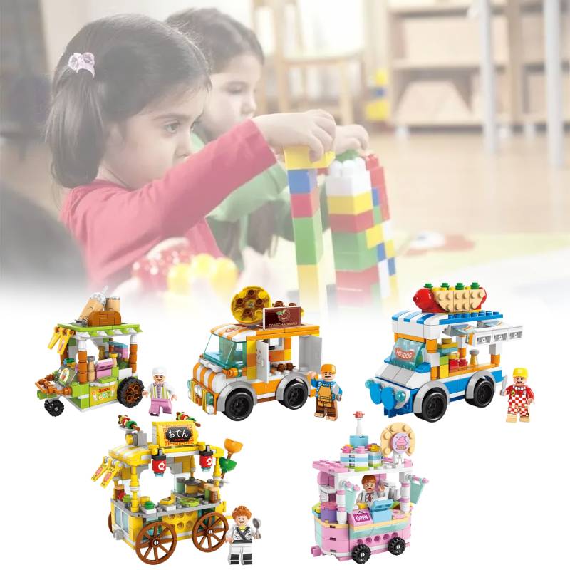 Block Dessert Building City Street View Model Kid Multi Shape Jigsaw Puzzle Gift