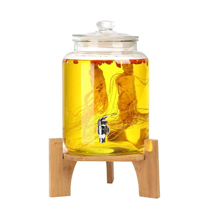 Glas-Infusionsbehälter mit Zapfhahn: 10-20 Jin Versiegelte Enzym- und Kimchi-Weinlagerung