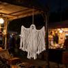 Cute Expression Woven Ghost Tapestry Woven Craft Cotton Rope Pendant Bat Wall Decor  Home Party