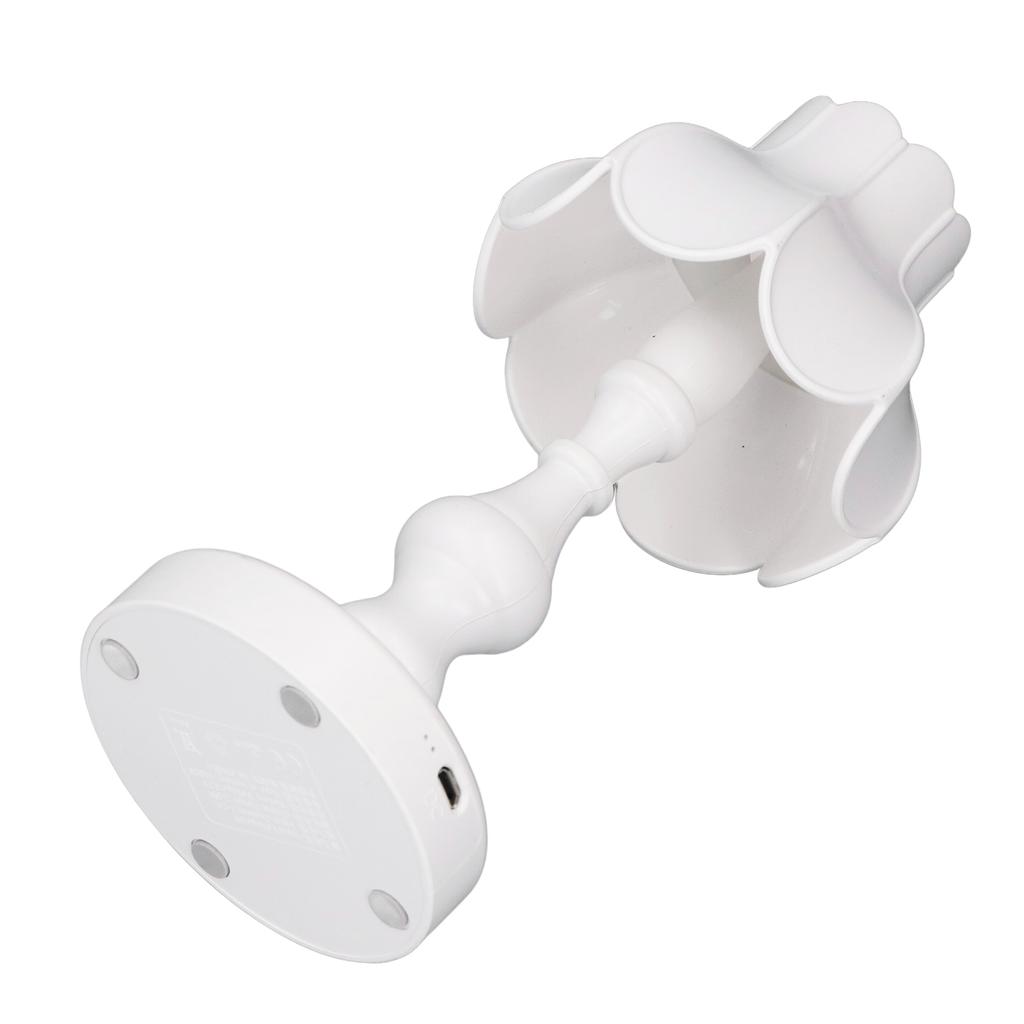 Flower Night Lamp Bedroom   Retro Table Bedside LED Eye Protective Light Rechargeable for Studying