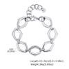 Vnox Punk Chunky Stainless Steel Openwork Geometric Bracelet for Women Trendy Irregular Two Tone Bracelet Party Jewelry