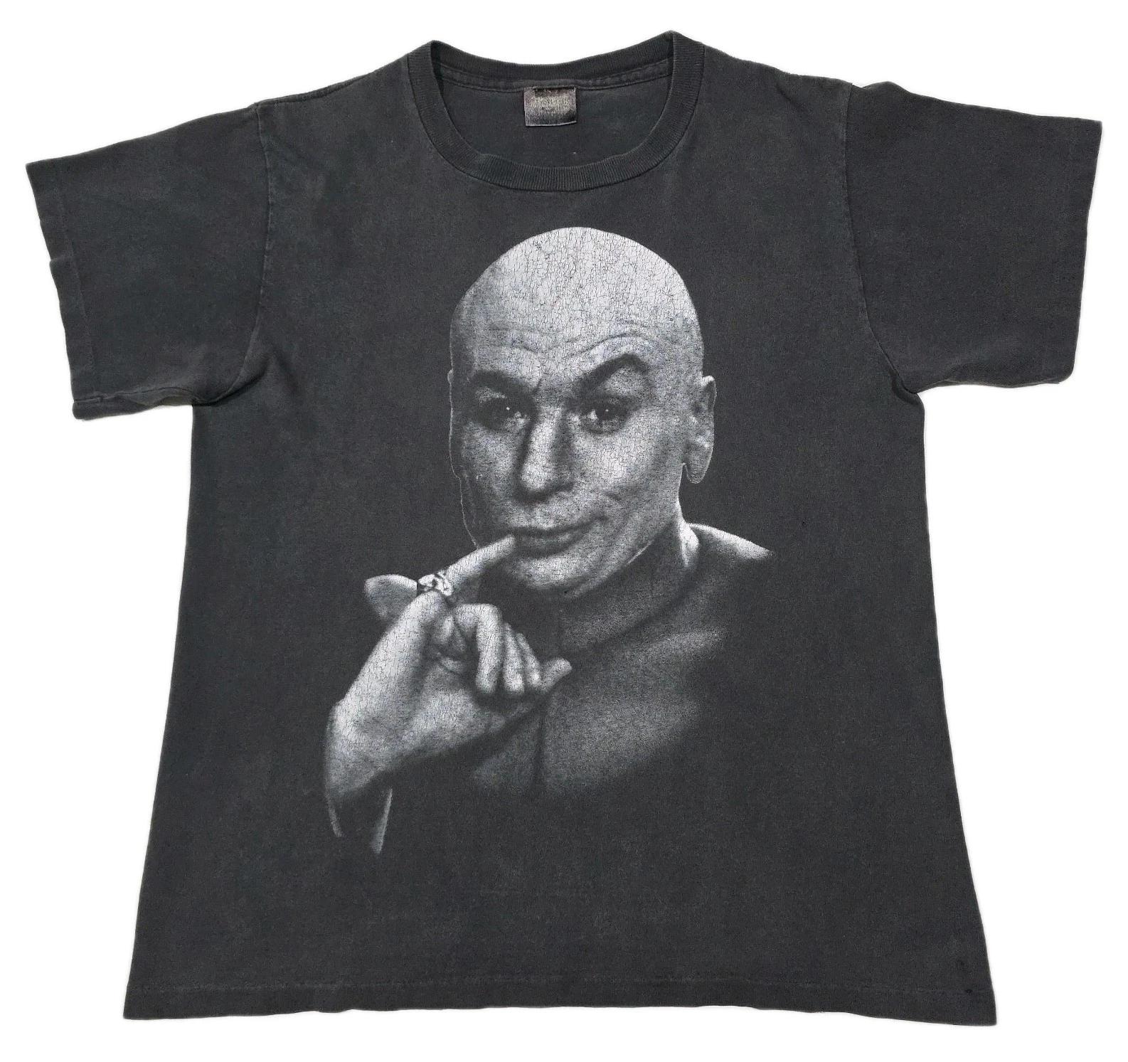 

Vintage 1998 Dr Evil 100% Cotton T-shirt Mens Tees Top Mens Size M Black Austin Powers Single Stitch USA S