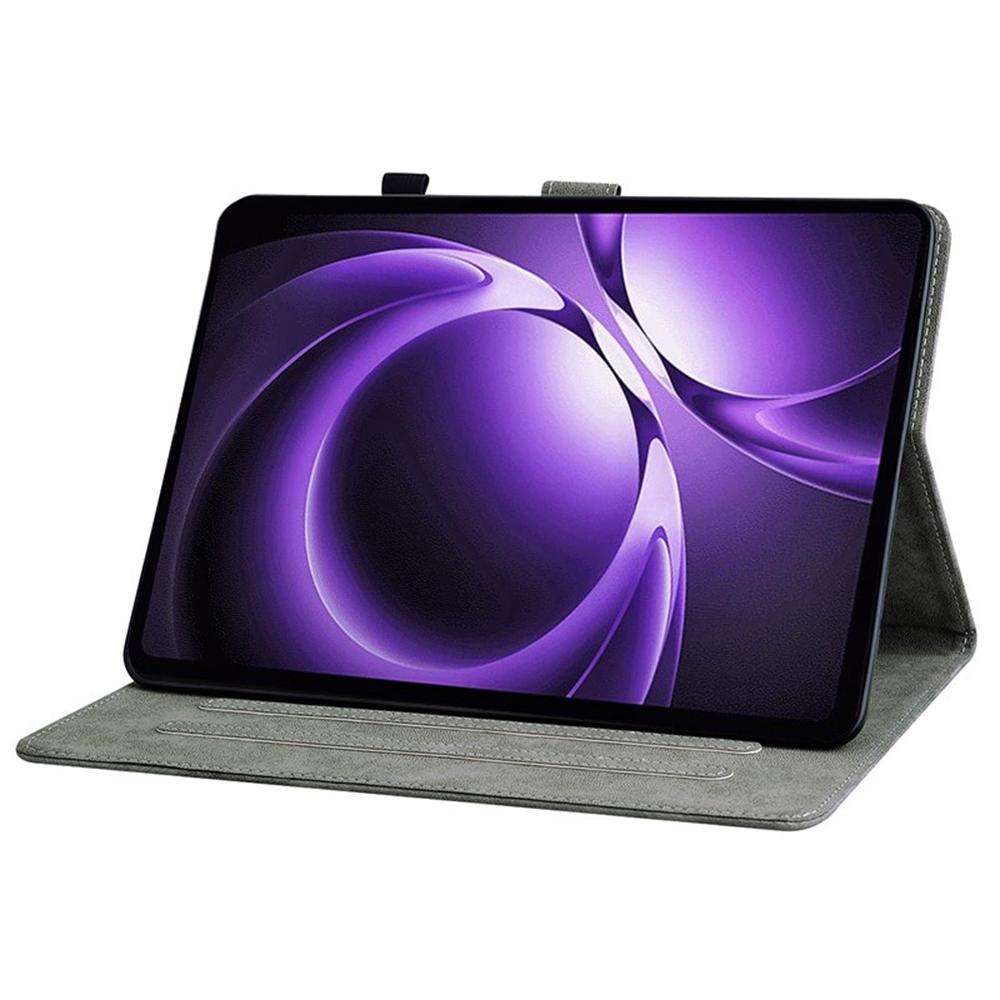 For Xiaomi Redmi K Pad Case Tiger Imprint Anti-Scratch PU Leather Tablet Cover