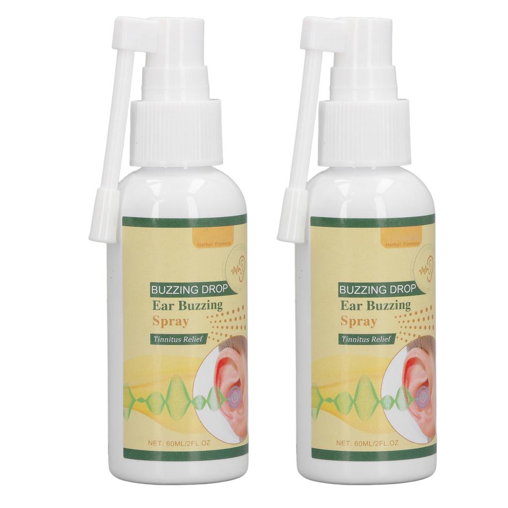 Tinnitus Relief Spray Sooth Discomfort Reduce Ear Noise Improve Hearing Ringing Ears Spray 60ML X 2