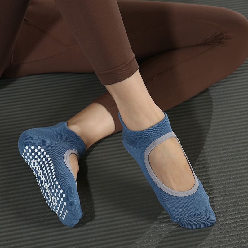 

Профессиональные носки для йоги с открытой пяткой, весенне-летние, силиконовые, нескользящие, спортивные фитнес-носки, носки для начинающих для пилатеса, танцевального зала 2415D aquamarine