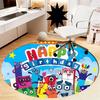 Numberblocks Printed Round Rug Carpet Chair Rug Area Rug Entryway Doormats,for Office Chair Living Room Bedroom Kitchen Room.