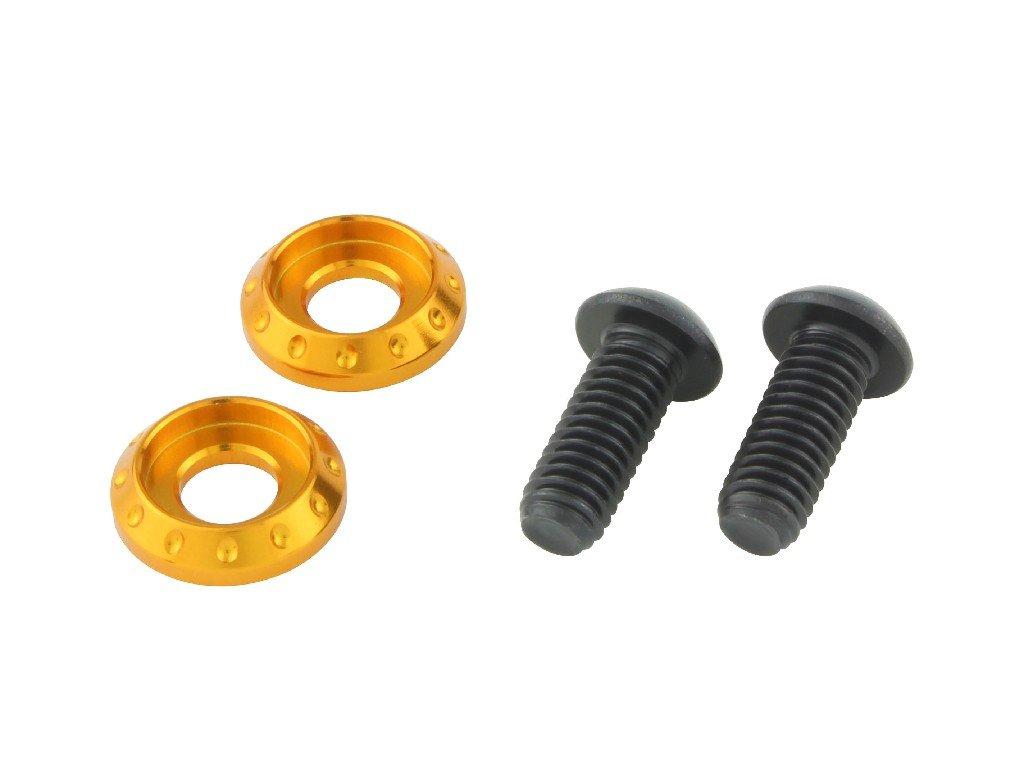 POSH FAITH Motorcycle Supplies Machined License Plate Holder Set Gold золотой