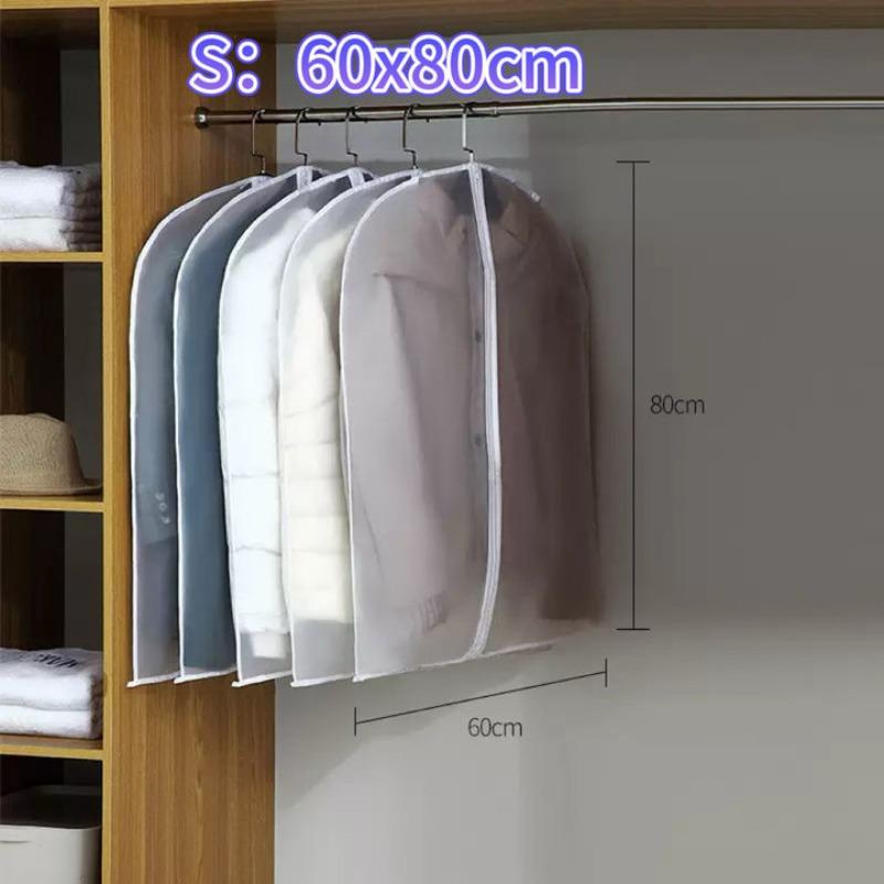 Clothes Hanging Dust Cover Wedding Dress Cover Suit Coat Storage Bag Transparent Fully Enclosed Clothes Covers with Zippe