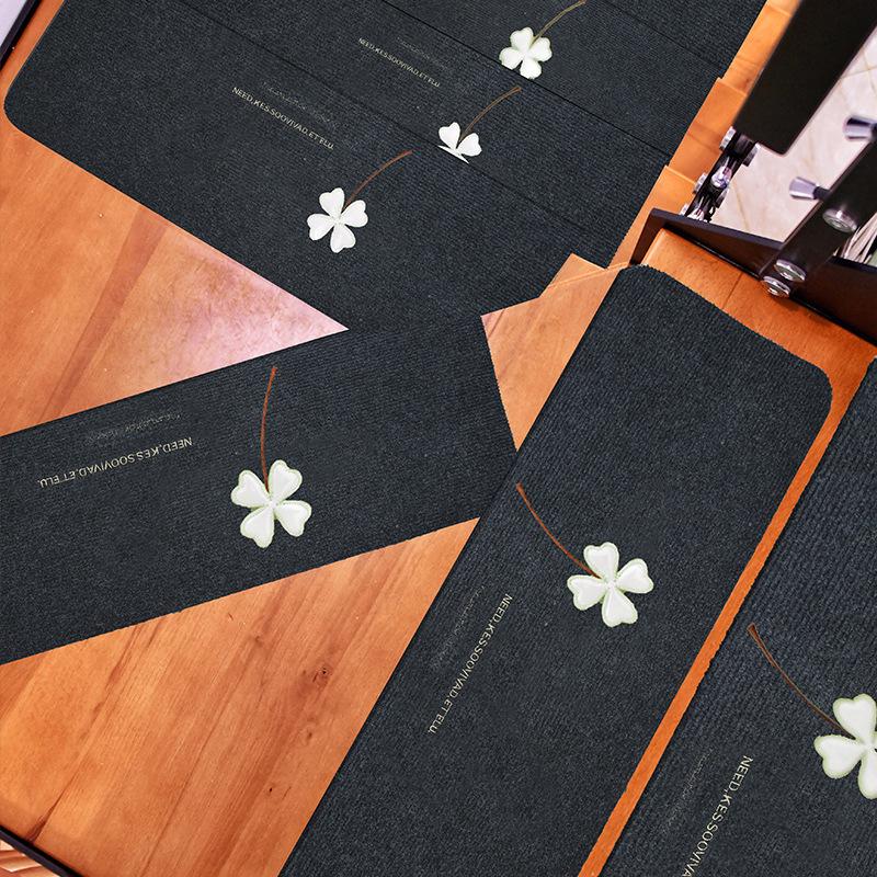 Machine Washable Non-Slip Luminous Stair Mats – Glue-Free Self-Adhesive Wood Foot Mats