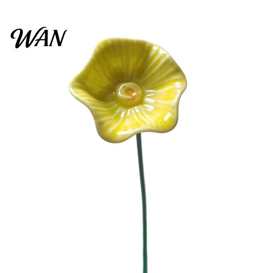 Insect Watering Station Handmade Ceramic Pollinator Station, Colorful Flower Bee Water Feeder & Butterfly Bird Bed Post Decoration Bath, Small Outdoor
