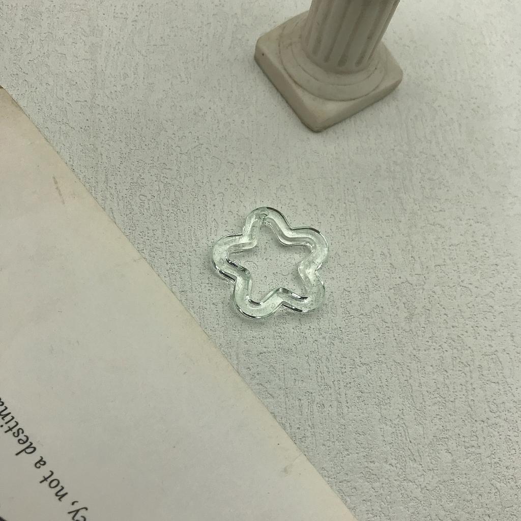 10/20Pcs 30mm Acrylic Transparent Star Pendant Loose Spacer Beads for DIY Jewelry Bracelet Earring Necklace Making Accessories