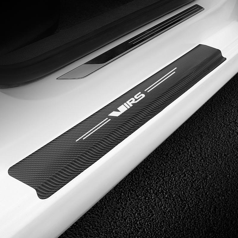 Car Door Sill Stickers For Skoda Octavia Roomster Fabia Rapid Scala Superb Karoq Kodiaq Kamiq Citigo Auto Protective Accessories