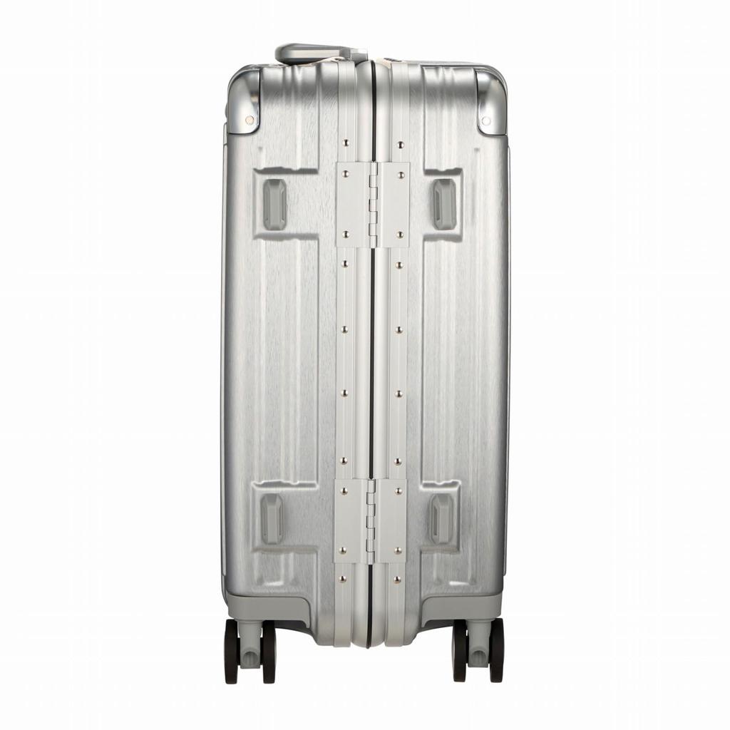[Sifre] TRIDENT TRI1030 Hard Suitcase, Aluminum-Look, 33L, 3.8kg, Silver, Made In Japan with a 5-Year Warranty.
