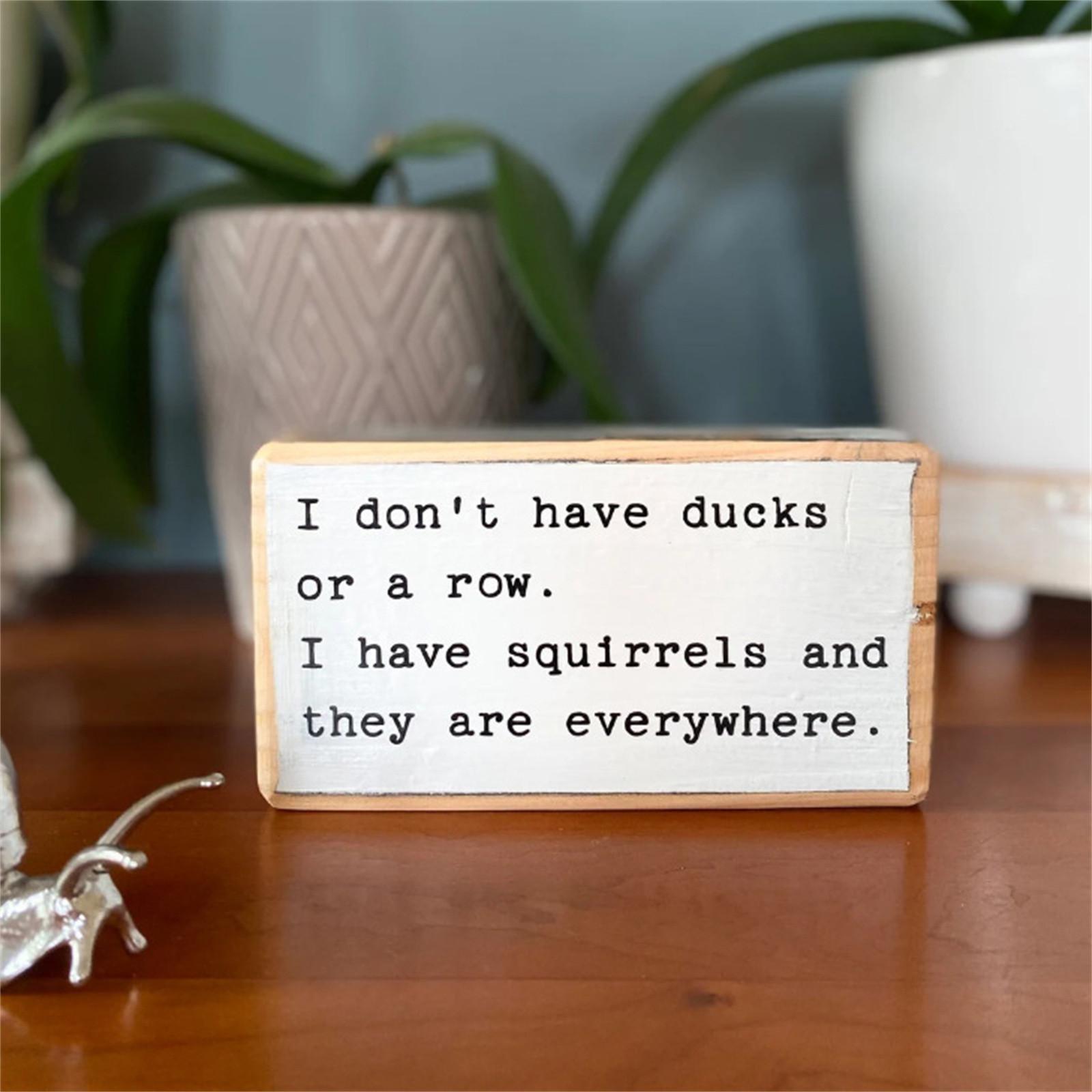 

Fun Slogan Decoration, Funny Desk Wood Sign, Wooden Block Shelf Ornaments One Size