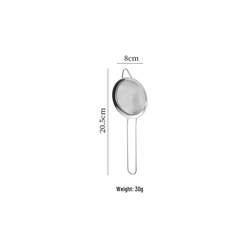 Stainless Steel Kitchen Colander and Sieve with Hook for Soy Milk, Juice, Sesame, Noodles, and Frying