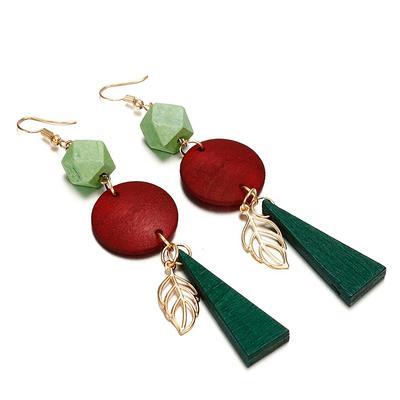 JMXD-Wood Chip Earrings Women, Geometric Pendants, Earrings, Accessories New Products