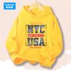 Boy Girl New York U.S.A City Hoodies Fashion Letter Printed Graphic Hooded Sweatshirts Kids Loose Pullover Sportwear ZMNY3