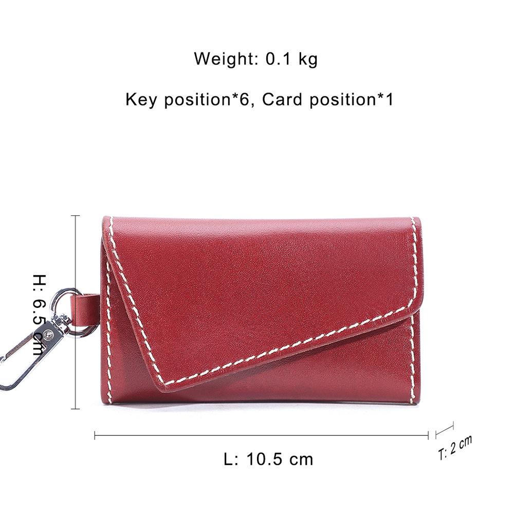 JOGUJOS Genuine Leather Key & Card Holder - Large Capacity Waist-Mounted Pouch for Business Commute & Car Keys