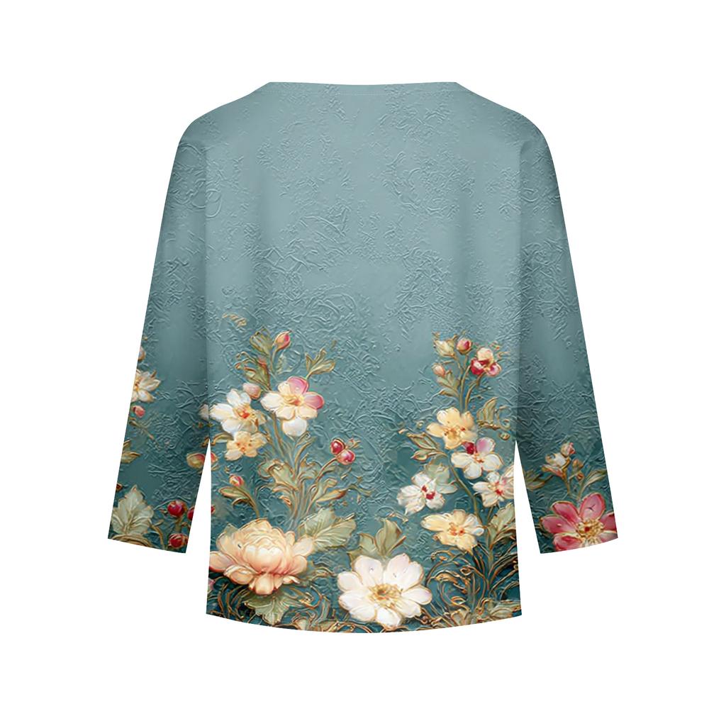 Dziewczęce koszulki z długim rękawem Dziecięce jesienne topy Okrągły dekolt Drukowane Podstawowe T-shirty