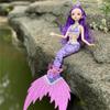 Diamond Tail Mermaid Doll Butterfly Wings, Princess Doll, Girl's Birthday Present. 13 Bjd Girl Doll Toy