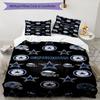 Cowboy Helm Design Bett Bettwäsche Set 1 Bettbezug + 2 Kissenbezüge Weich Atmungsaktiv Haushalt Bettwäsche