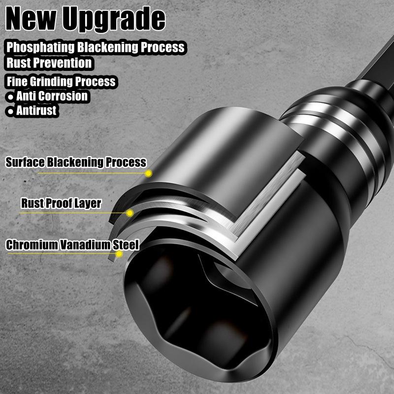 CR-V Steel Magnetic Nut Screwdriver Socket Bits For Power Drills Hex Shank Driver/Adapter Socket Wrench Tool Parts Accessories