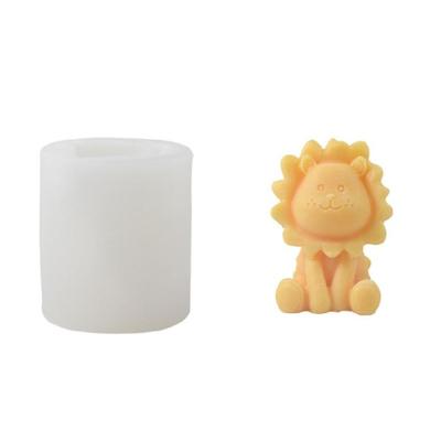 Animal Lion Candle Silicones Molds for Gypsum Decorations Epoxy Resin Casting Craft Project