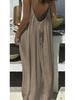 2025 European Summer Women's Bohemian Backless Spaghetti Strap Beach Dress