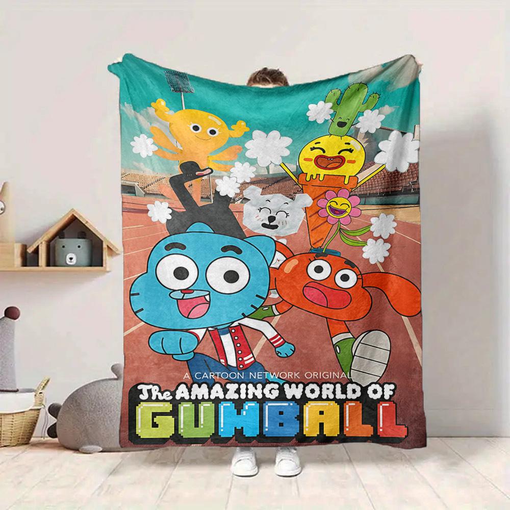 1 pezzo The Amazing World of Gumball Coperta Plaid in Flanella Leggera Morbida Calda per Tutte le Stagioni per Divano, Letto, Viaggio, L1029015
