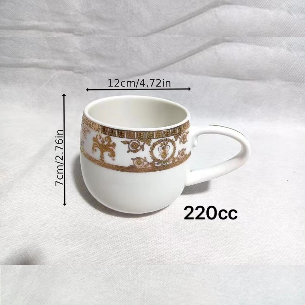 1 buc set ceainic si cani de ceai Set de ceainic cu 8 capete din ceramica in stil european de capacitate mare, simplu, fierbător de apă rece și caldă, set de căni de apă caldă și rece Creative Ins simplu