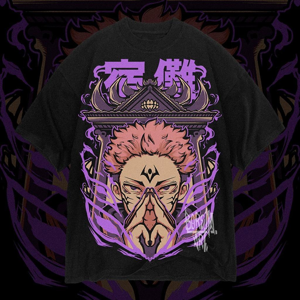 Men's Summer Vintage Anime T-Shirt JJK Comic Shirt Anime Shirt Anime Lover T-Shirt Y2K Style Shirt Street Unisex Top