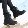 Winter Snow Boots Plush Warm Cotton Shoes Wear-resistant Windproof Sports Outdoor High-top Lace-up Boots Large Size