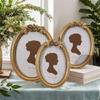 Retro Picture Frame,Decorative Photo Frame Antique Ornate Oval Photo Frame for Tabletop and Wall Display Home Decors
