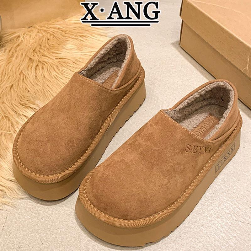 

thick-soled two wear all-inclusive women s autumn and winter new velvet warm bread cotton shoes and one pedal snow boots 40