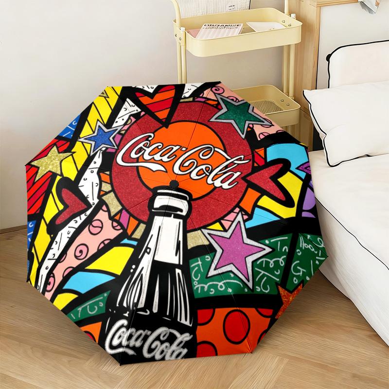 Christmas Gift Halloween Theme Bear Truck Coca Cola umbrella is suitable for all seasons, including home travel and outdoor activities Y13