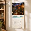 Cute Animal Hanging Calendar 2027 Funny Highland Cow Wall Calendar, Farm 12 Month Office Schedule Organizer Scottish Planner for Rustic Home