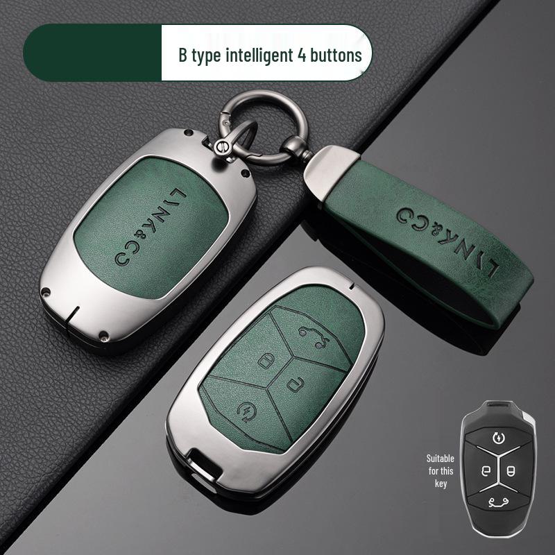 Zinc Alloy Key Case for Lynk & Co Models - Fits Z20, Z10, Co 900 - Premium Metal Smart Card Holder