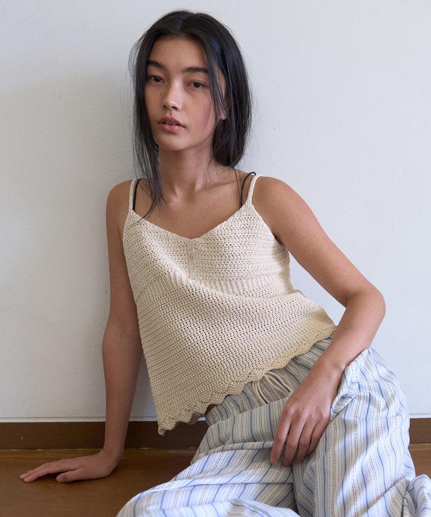 Manggomaenipeullijeu Sahara Knit Bustier_Natural