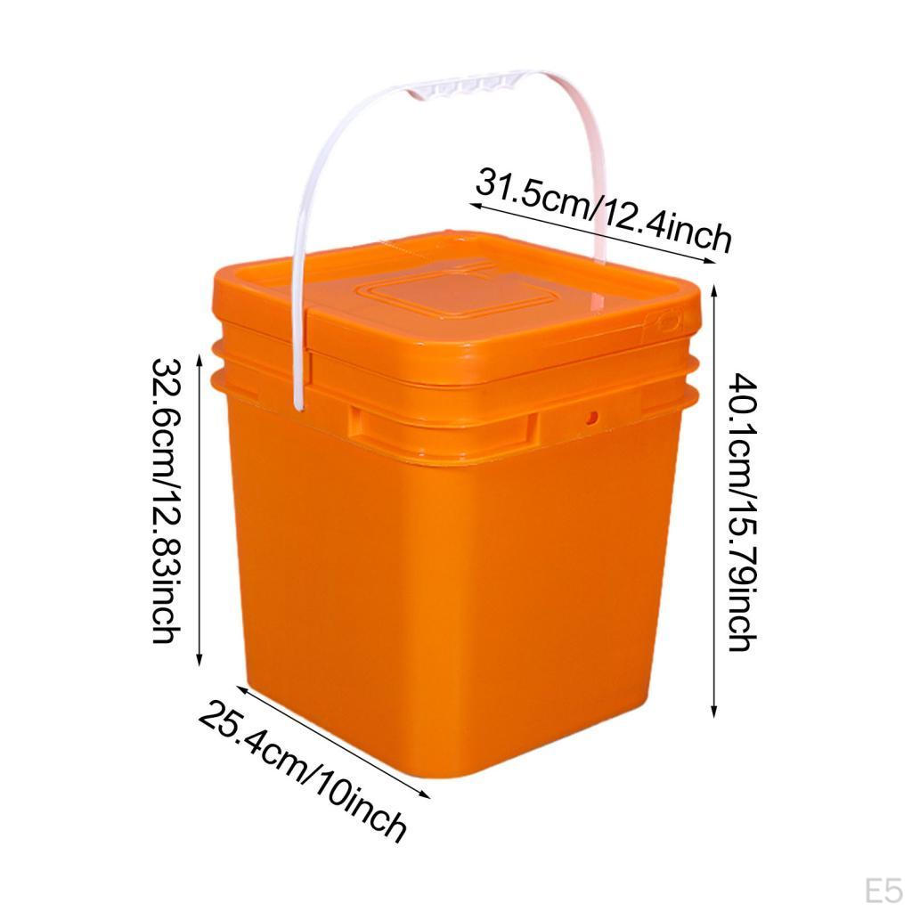 Quadratical Bucket Color Shell of Comfortable Multifunctional Light Memory with Handle for Water