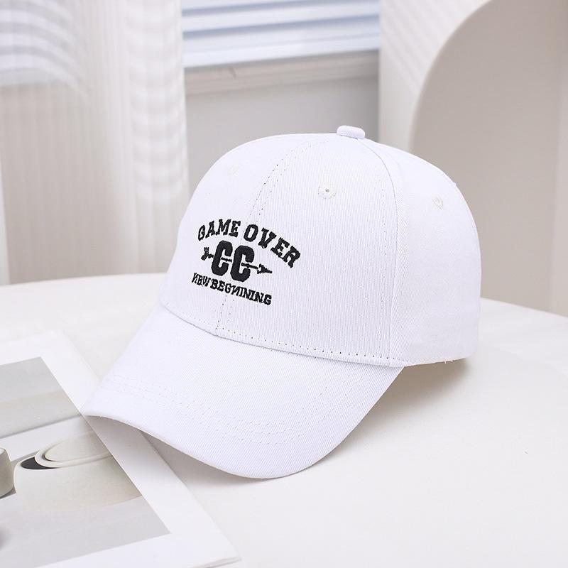 Outdoor Embroidery Letter Baseball Cap Women'S Spring Summer Versatile Face Small Wide Brim Peaked Cap Men