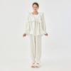 Lunaluz Women Long Sleeve Square Neck Microfiber Pajama Set Fogni
