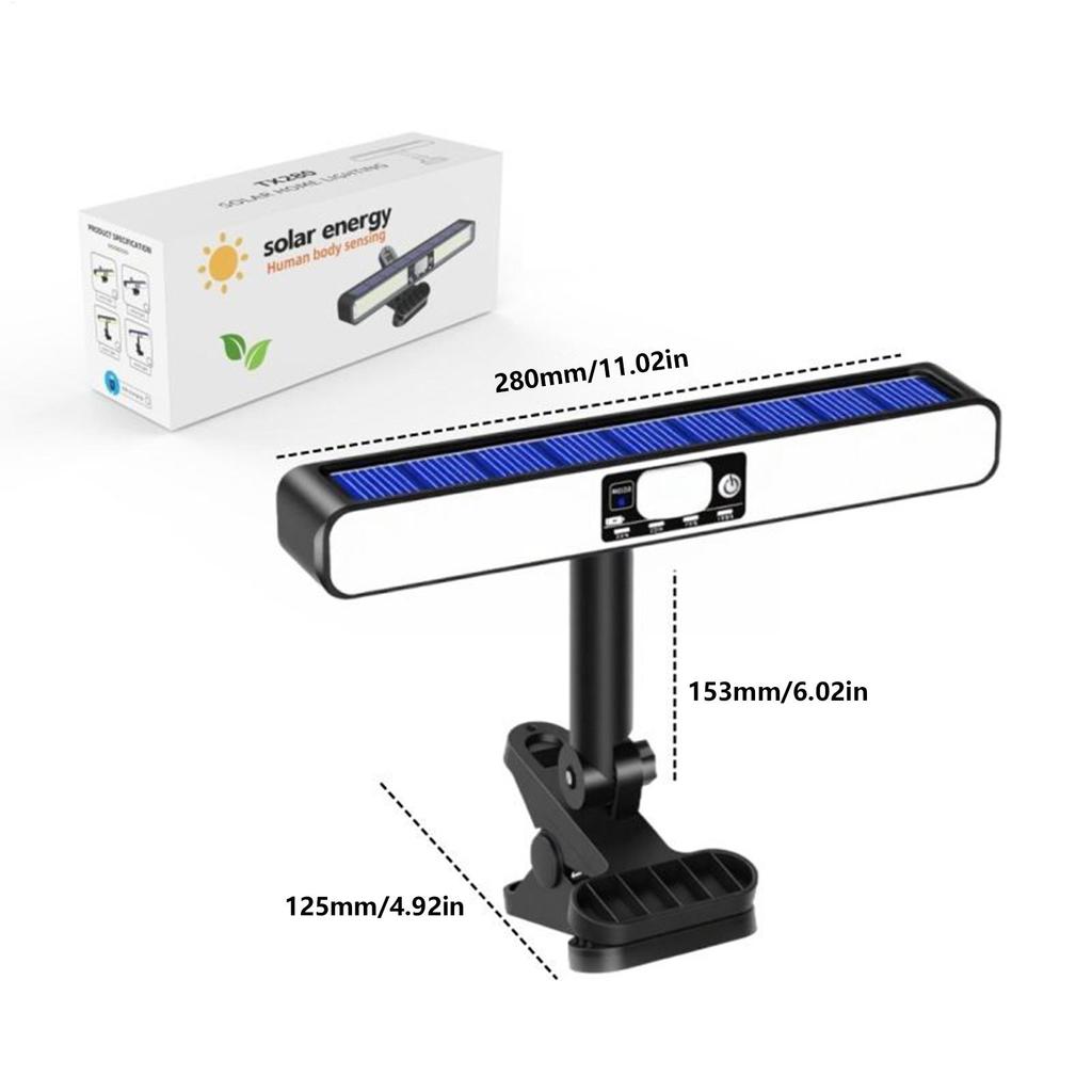 Solar Lights Outdoor Waterproof Waterproof Clip Battery Display Lighting Sensor Outdoor Lights Solar Powered For Fence Garden