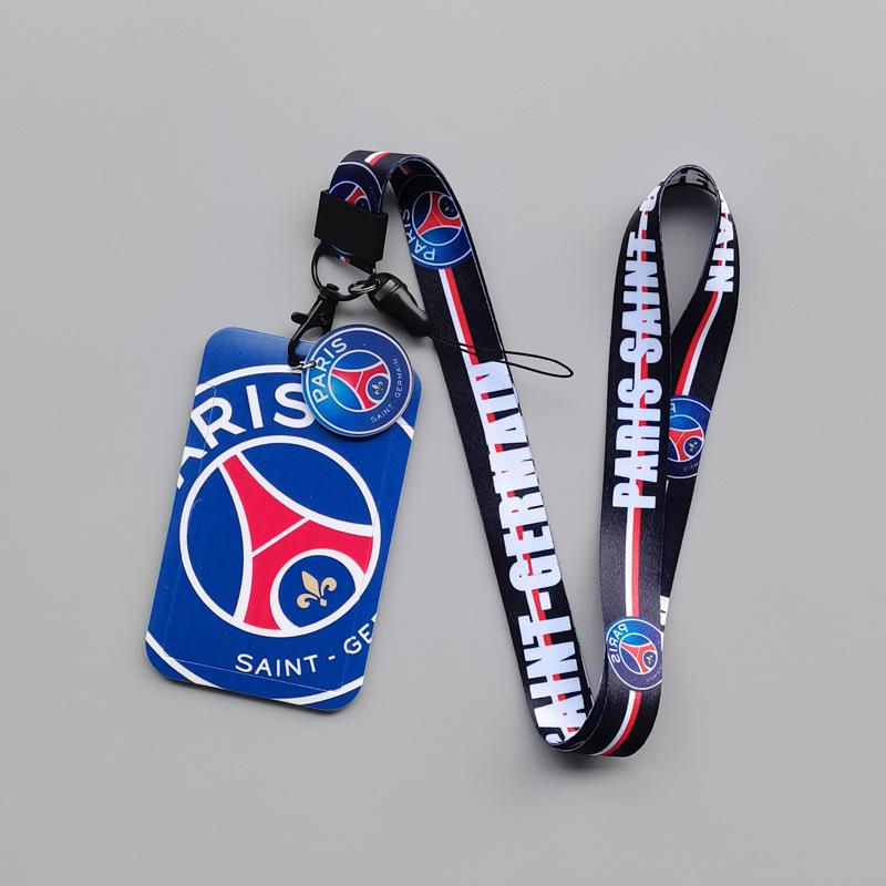 Cartoon Animation Hard Bus Push Card Sleeve Heat Transfer Student Campus Card Polyester Drop Lanyard Work Card Meal Card Football